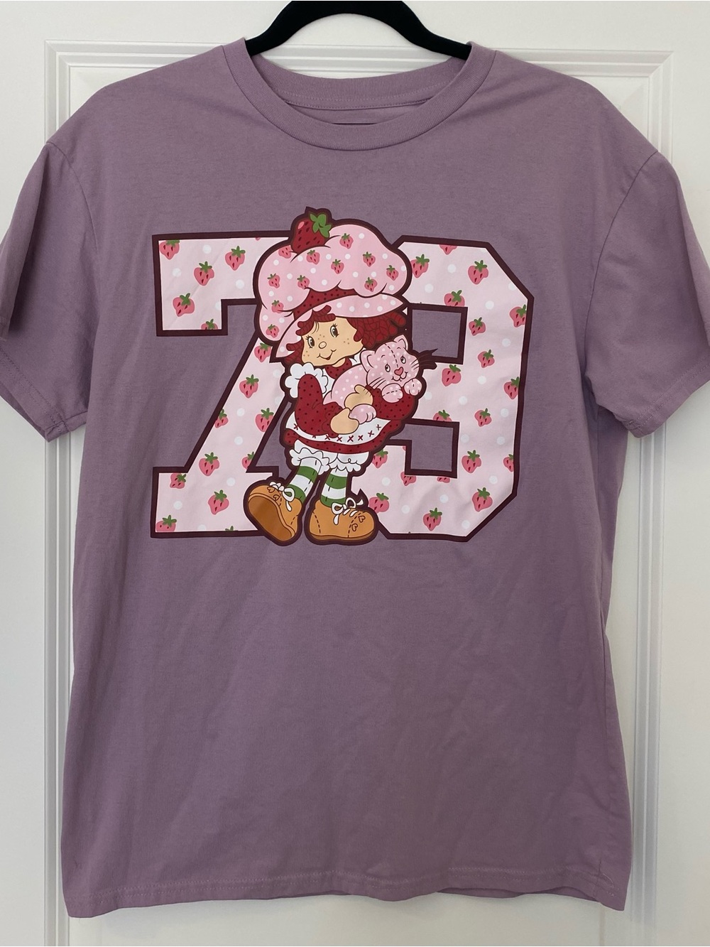Strawberry Character Lavender Graphic Kid Tee